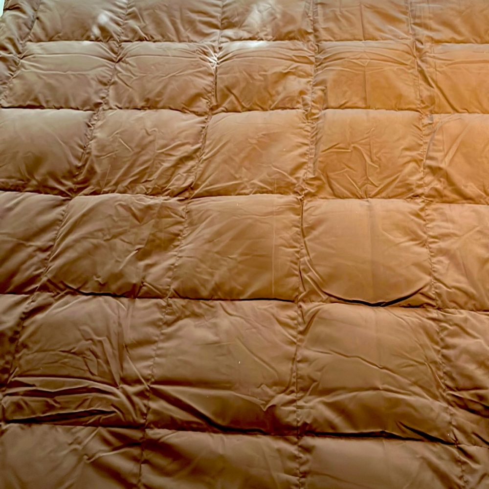 Brown throw (75% down)